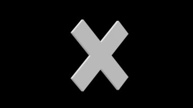 negatif yanlış kötü beyaz set simgesi 3d resimleme döndürmesi yok