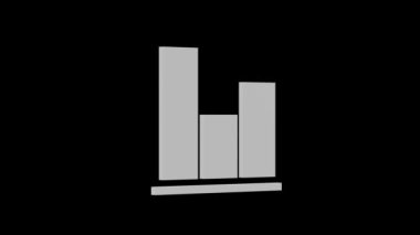 eşitleyici finansman pazarlama fikri beyaz set simgesi 3d illüstrasyon rotasyonu