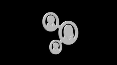 Kişi ağ işi beyaz set 3d illüstrasyon rotasyonu