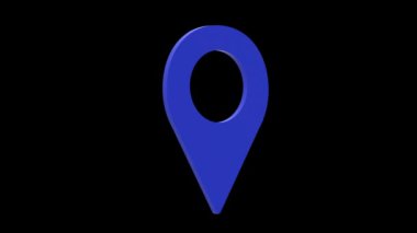 Harita konumu mavi set 3d resimleme rotasyonu