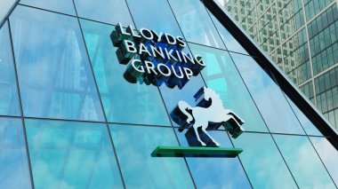 Lloyds Bankacılık Grubu şehir merkezindeki modern şehir kulesi şirket borsa editörlüğü yapıyor.