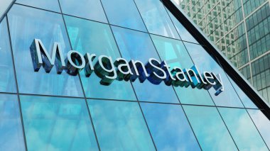 Morgan Stanley şehir merkezindeki modern şehir kulesi. Şirket borsa editörü.