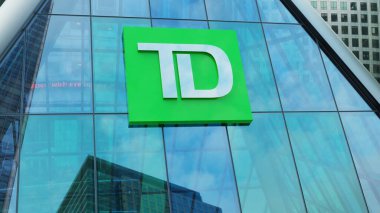 Toronto Dominion Bankası şehir merkezindeki modern şehir kulesi. Borsa editörlüğü.