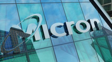 Micron Teknoloji modern şehir kulesi şehir merkezindeki ofis şirketleri borsa editörlüğü yapıyor.