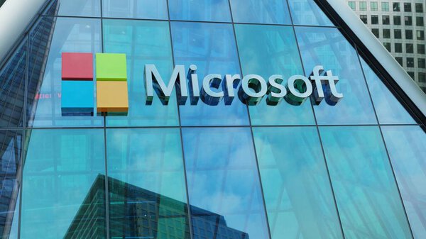 Microsoft modern urban tower downtown offices corporation  stocks market editorial