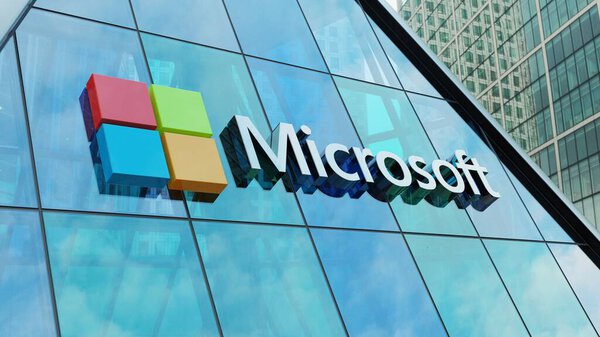 Microsoft modern urban tower downtown offices corporation  stocks market editorial