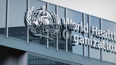 Dünya Sağlık Örgütü WHO Stok verileri ofis maskesinin logosuna sunuldu
