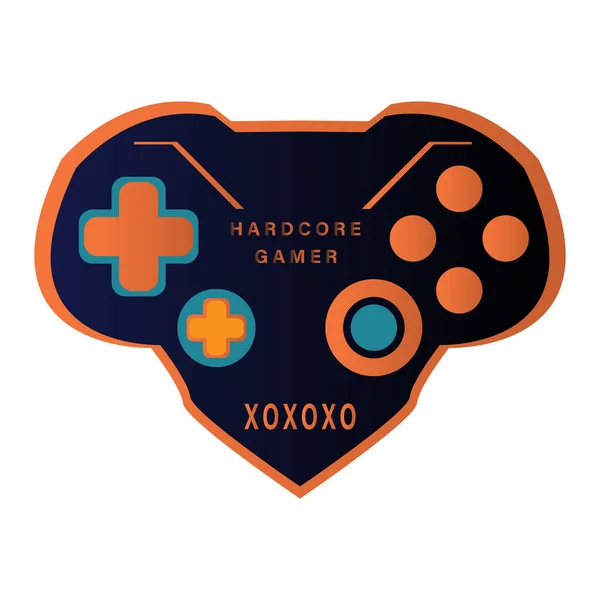 Uzaylı yüzlü joystick çizim logo vektör sanatı.