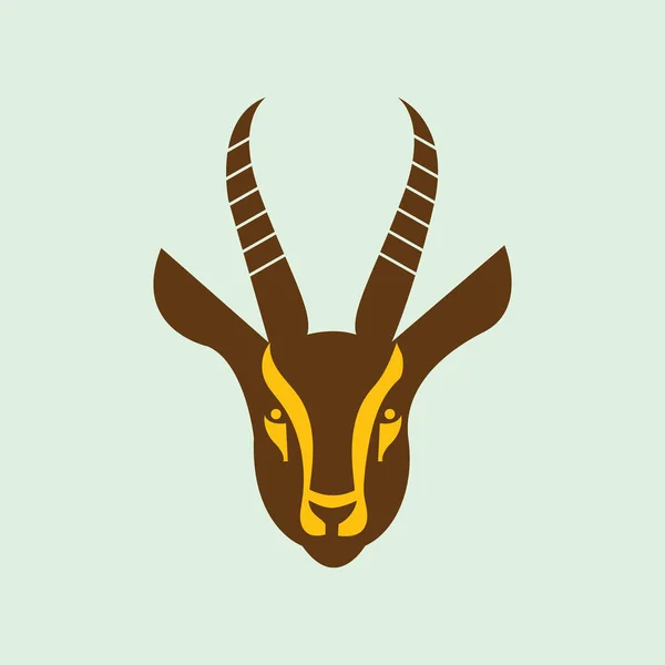Hayvan başlı keçi logosu illüstrasyon maskotu. Logo için tasarım elemanı. Poster için tasarım elemanı. Kart için tasarım ögesi. Pankart için tasarım ögesi. Amblem için tasarım ögesi. Tişört için tasarım ögesi.