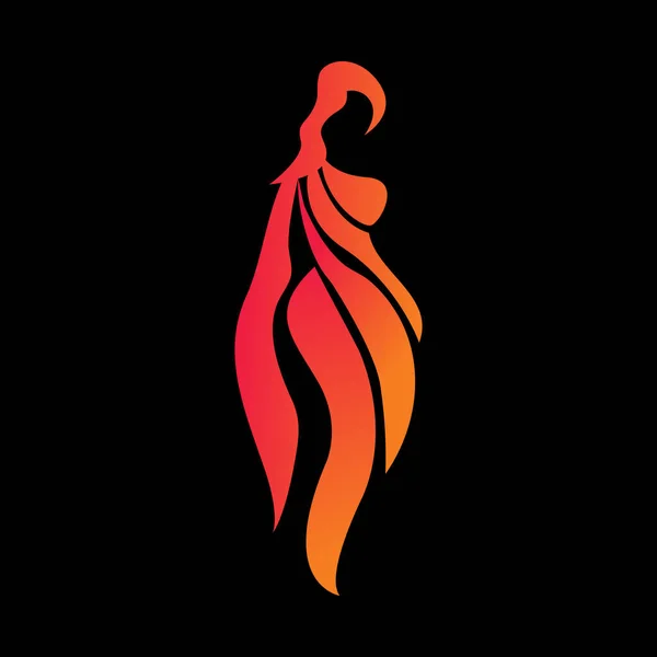 Asyalı sari yaratıcı logo vektörü.