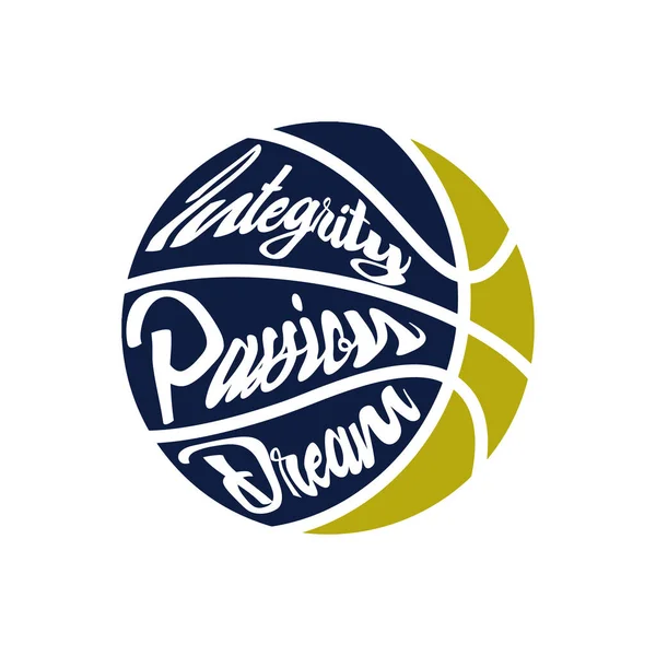 Basketbol düz simge logo vektörü.