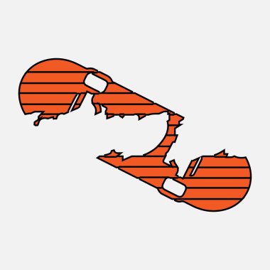 Bozuk kaykay konsepti sanat vektörü.