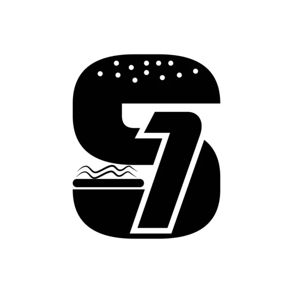 En iyi bir numaralı hamburger düz logo tasarımı.