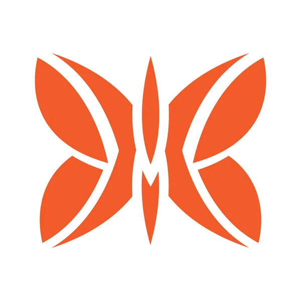 Kelebek düz simge logo vektörü.