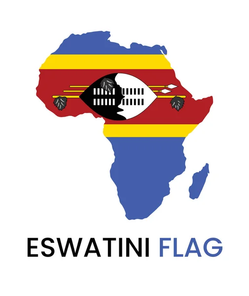 Riket Eswatini Nationell Flagga Symbol För Världen Afrikanskt Land Riket — Stock vektor