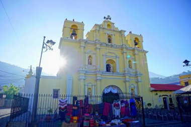 San Antonio Aguas Calientes, Guatemala - cerca 2023: Antigua Guatemala yakınlarındaki köy manzarası