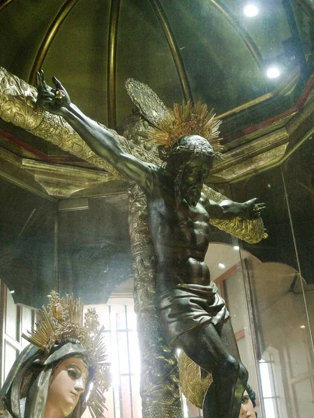 Black Christ Statue Basilica Esquipulas Guatemala — Stock Photo, Image