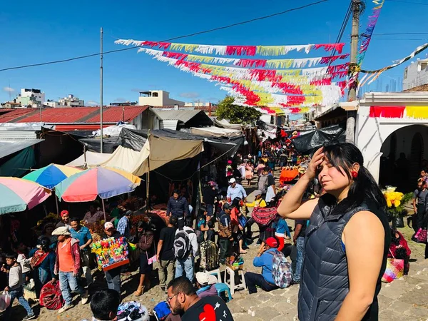 Уличный Рынок Чичикастенанго Киче Гватемала — стоковое фото