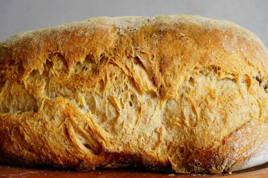 Ev yapımı hamur mayası ekmek yakın çekim