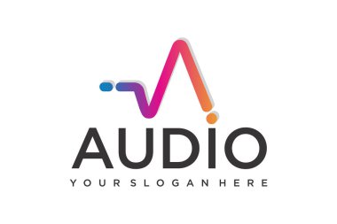 Ses dalgası simgeleri. Müzik dalgaları sembolleri. Ses logoları şablonu. Ses dengeleyicisi fikri.