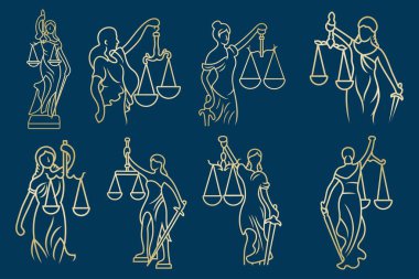 woman or lady law logo concept. clipart