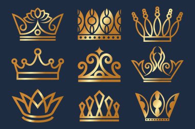 Kraliyet Logosu Kraliyet Kraliçesi Soyut Logo Tasarım Vektörü .