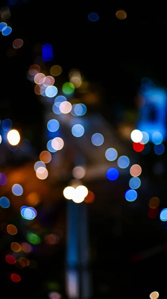 Боке Світло Міста Вночі Розмитим Фоном Текстурою Дизайну — стокове фото