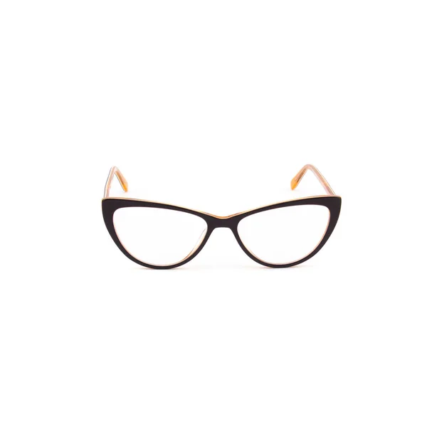 Transparent Lila Fasermaterial Box Brille Isolierter Weißer Hintergrund — Stockfoto