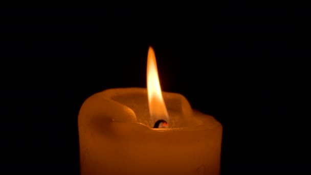 Close Candle Light Dark — Stock Video