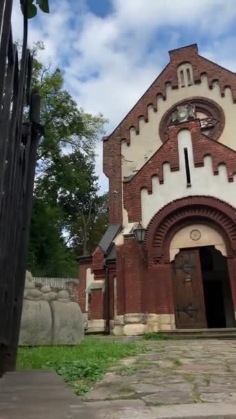 Stary Kościół Chrześcijański Centrum Lwowa Ukraina — Wideo stockowe