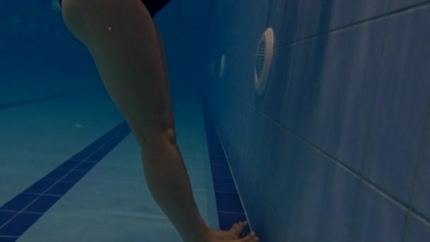 Mulher Grávida Faz Exercícios Subaquático Estilo Vida — Vídeo de Stock