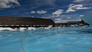 Resort Blue Sky kopya alanındaki yaz havuzu manzarası