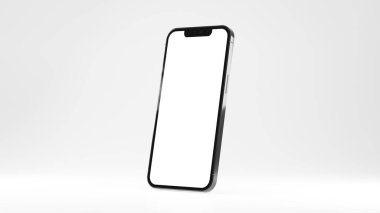 Beyaz arka planda uçan akıllı telefonlar