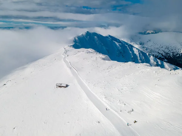 Pemandangan Udara Lereng Ski Pegunungan Slowakia Resor Jasna — Stok Foto