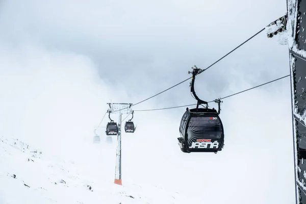 Slovakya Jasna Şubat 2022 Koltuk Kaldırma Kabini Kayak Merkezi Fotokopi — Stok fotoğraf