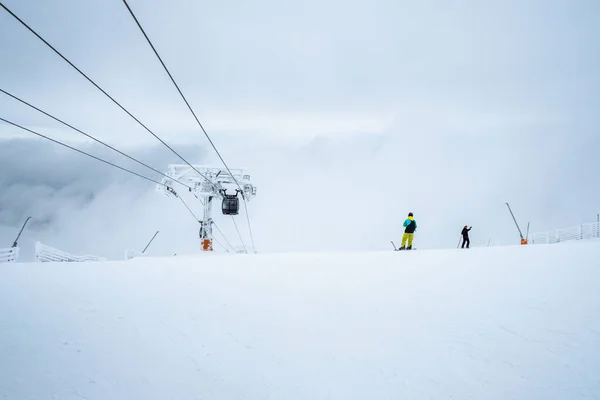Slope Jasna Ski Resort Ski Lift Cabin Copy Space — Photo