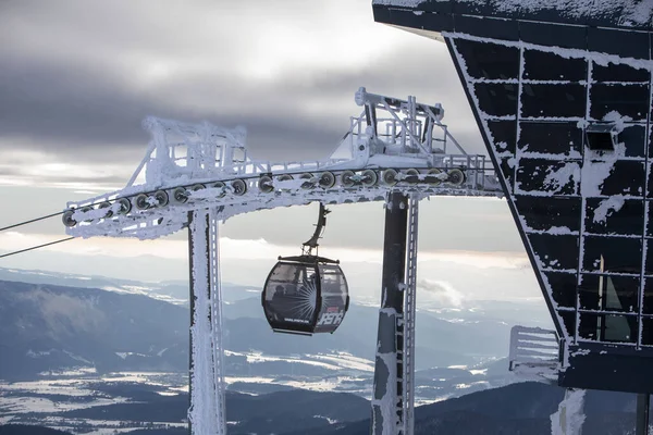 Chair Lift Cabin Ski Resort Copy Space — Photo