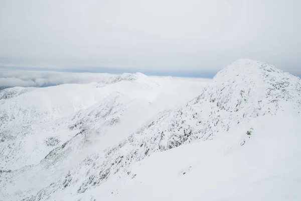 Paisaje Vista Panorámica Las Montañas Nevadas Invierno Tatra Eslovaquia — Foto de Stock