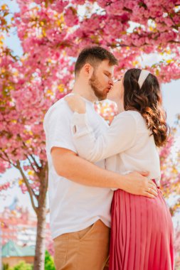 Sakura ağacının çiçek açtığı bahar mevsimi