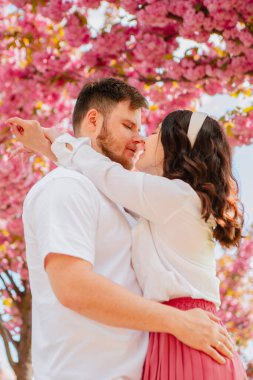 Sakura ağacının çiçek açtığı bahar mevsimi