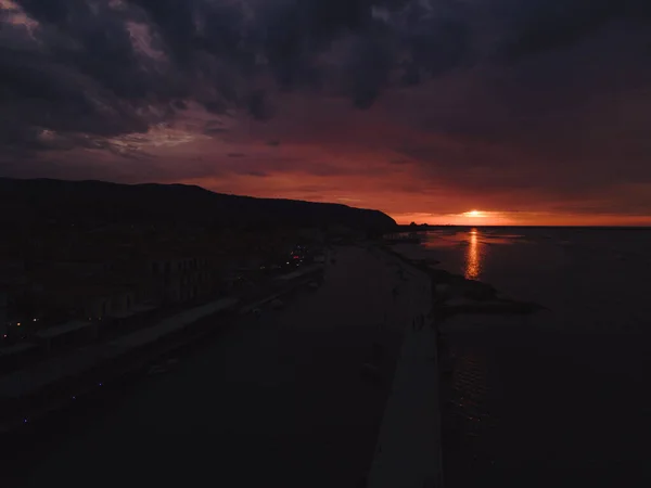 Закат Над Лефкадой Место Копирования Греции — стоковое фото