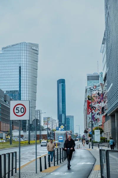 City Has Lot Glass Buildings May 2022 Warsaw Poland — Stock Photo, Image