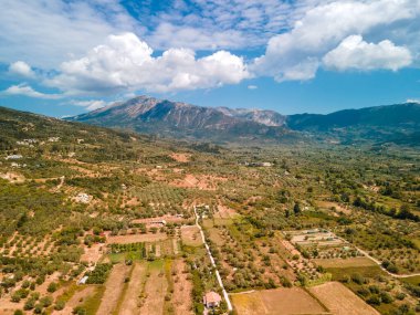 Vasiliki kasabası Lefkada adasının hava manzarası Yunanistan