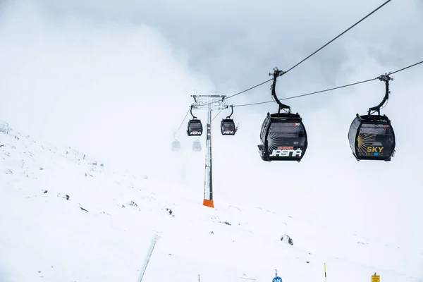 Slovakia Jasna February 2022 Chair Lift Cabin Ski Resort Copy — Stock Photo, Image