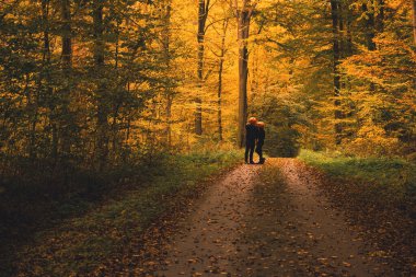 Cadılar bayramı sezonunda balkabağı kafalı çift