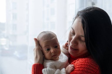Anne ve Bebek Arasındaki Şefkat Anı Pencere Portresi
