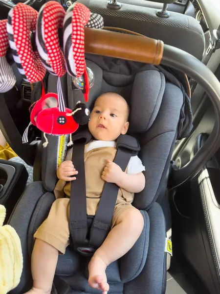 Bebek oto koltuğunda Renkli Oyuncak manzaralı