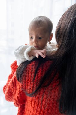 Anne ve Bebek Arasındaki Şefkat Anı Pencere Portresi