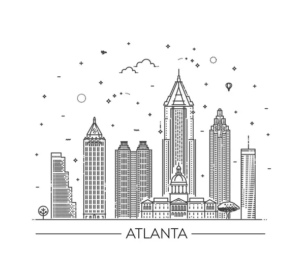 Diseño Ilustración Vectorial Atlanta Vector — Vector de stock