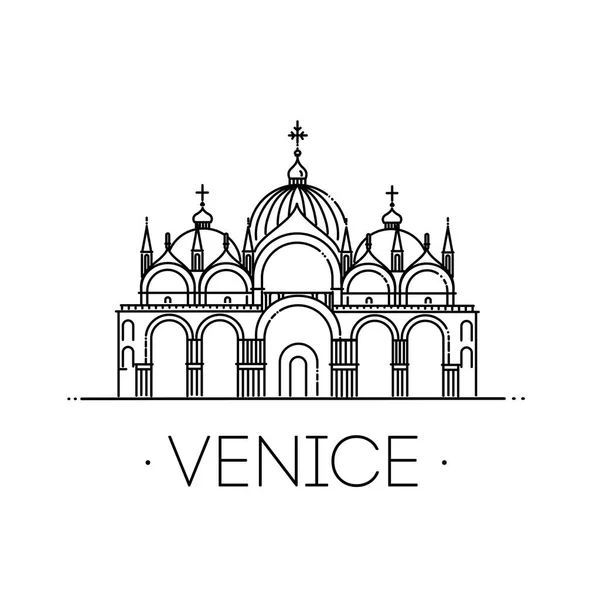Венеція Ілюстрація Line Art Vector — стоковий вектор
